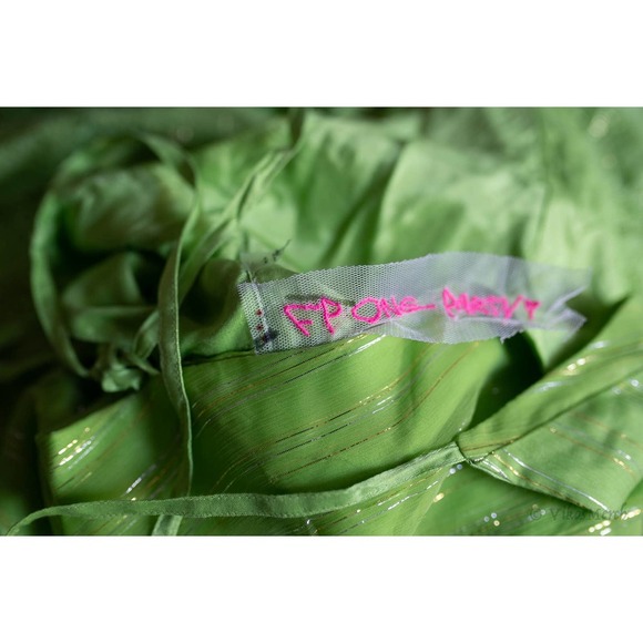 Free People One Aurella Maxi Dress Green Lace NEW XS - Picture 7 of 7